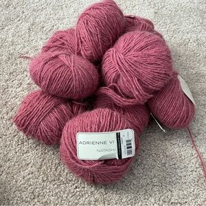 Adrienne Vittadini Natasha Yarn - Dusty Rose Pink 9 skeins, same dye lot